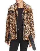 Blanknyc Faux-fur Leopard Print Moto Jacket