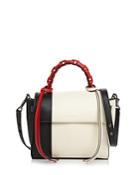 Elena Ghisellini Angel Small Abstract Top Handle Leather Handbag