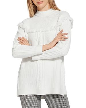 Lysse Getaway Fringe Cable Knit Sweater