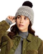 Aqua Faux Fur Pom-pom Tweed Knit Hat - 100% Exclusive