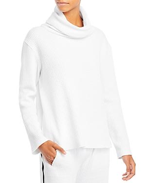 Norma Kamali Waffle Knit Cowl Neck Top