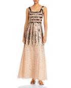Aidan Mattox Beaded And Sequined Gown