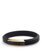 David Yurman Men's Forged Carbon Rubber Id Bracelet With 18k Gold