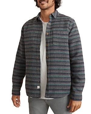 Marine Layer Stripe Regular Fit Button Down Shirt Jacket