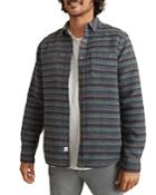 Marine Layer Stripe Regular Fit Button Down Shirt Jacket