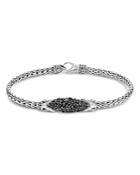 John Hardy Sterling Silver Classic Chain Slim Chain Bracelet With Black Sapphire & Black Spinel