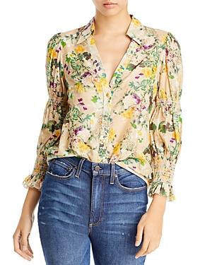 Alice And Olivia Cosima Floral Print Blouse