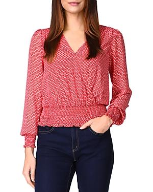 Michael Michael Kors Mini Floral Print Smocked Top