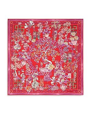 Salvatore Ferragamo Bonsai Silk Square Scarf