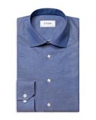Eton Cotton & Linen Textured Convertible Cuff Contemporary Fit Dress Shirt