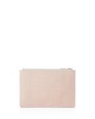 Whistles Matte Croc-embossed Small Leather Clutch
