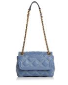 Tory Burch Fleming Contrast-stitch Small Leather Convertible Shoulder Bag