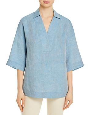 Lafayette 148 New York Pippen Linen Blouse