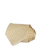 Salvatore Ferragamo Gancini Elephant Print Silk Classic Tie