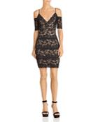 Guess Marcy Lace Cold-shoulder Dress