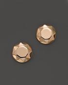 14k Rose Gold Faceted Dome Earrings
