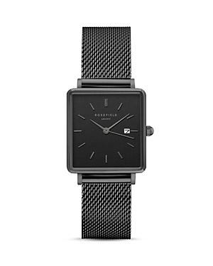 Rosefield The Boxy All Black Watch, 26mm X 28mm