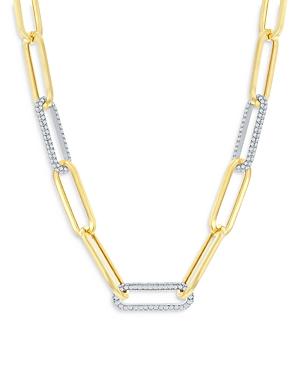 Bloomingdale's Diamond Paperclip Necklace In 14k White & Yellow Gold, 4.6 Ct. T.w. - 100% Exclusive
