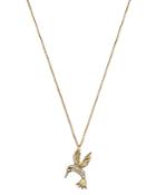 Diamond Hummingbird Pendant Necklace In 14k Yellow Gold, 0.09 Ct. T.w. - 100% Exclusive