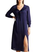 Ted Baker Faithiy Asymmetric Ruffle Midi Shirt Dress