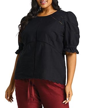 Estelle Plus Rita Ladder Stitch Trim Top
