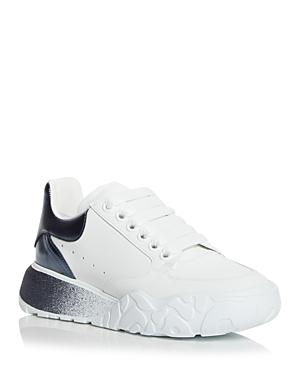 Alexander Mcqueen Women's Court Glitter Heel Low Top Sneakers