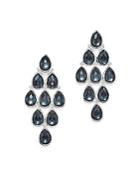 Ippolita Sterling Silver Rock Candy Teardrop Cascade Earrings In Clear Quartz And Hematite