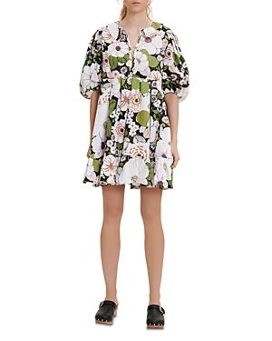 Maje Rafleur Puff Sleeve 70's Dress