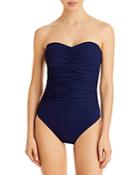 Karla Colletto Ruched One Piece Swimsuit