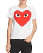 Comme Des Garcons Play Large Heart Graphic Tee