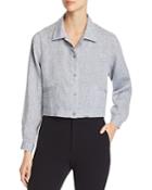Eileen Fisher Cropped Linen Shirt