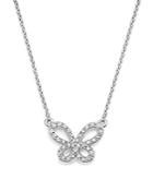 Kc Designs 14k White Gold Diamond Butterfly Necklace, 15