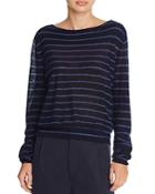 Vince Boat Neck Stripe Cashmere Sweater