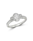 Bloomingdale's Diamond Oval-center Engagement Ring In 14k White Gold, 1.0 Ct. T.w. - 100% Exclusive
