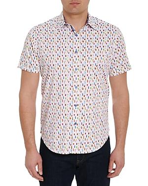 Robert Graham Coral Brews Cotton Blend Printed Classic Fit Button Down Shirt