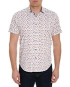 Robert Graham Coral Brews Cotton Blend Printed Classic Fit Button Down Shirt