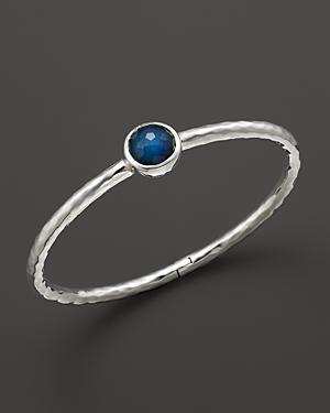 Ippolita Sterling Silver Rock Candy Click Bangle In Indigo Doublet