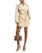 Michael Michael Kors Snap Trench Coat With Chain Belt