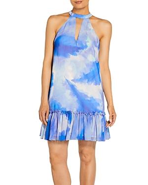 Aidan By Aidan Mattox Mock Neck Printed Shift Dress