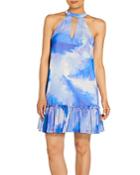 Aidan By Aidan Mattox Mock Neck Printed Shift Dress