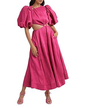 Aje Vanades Cut Out Ring Midi Dress