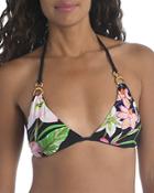 Trina Turk Moonlit Printed Halter Bikini Top