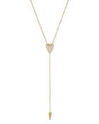 Bloomingdale's Pave Diamond Folded Heart Y-necklace In 14k Yellow Gold, 0.25 Ct. T.w. - 100% Exclusive