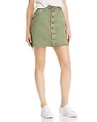 One Teaspoon Viper Button-front Denim Skirt