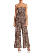 Likely Emile Strapless Leopard-print Jumpsuit