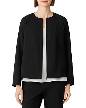 Eileen Fisher Round Neck Zip Jacket