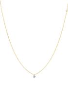 La Brune Et La Blonde 18k Yellow Gold 360 Necklace With Brilliant Diamond, 14.75