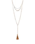 Aqua Long Tassel Layered Necklace, 16-28 - 100% Exclusive