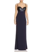 Js Collections Sequined Empire Gown