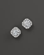 Diamond Halo Stud Earrings In 14k White Gold, .75 Ct. T.w. - 100% Exclusive